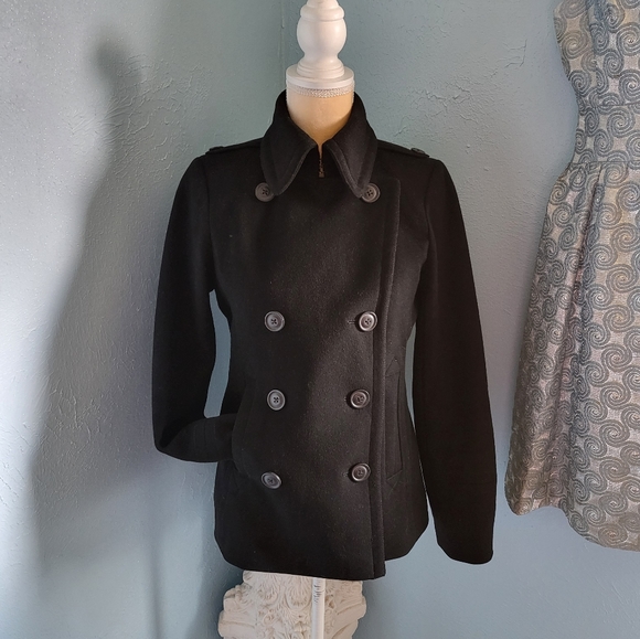 J. Crew Jackets & Coats Jcrew Wool Doublebreasted Pea Coat Poshmark